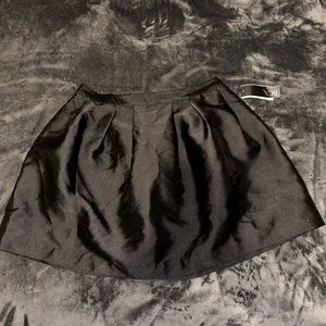 Black satin bubble skirt